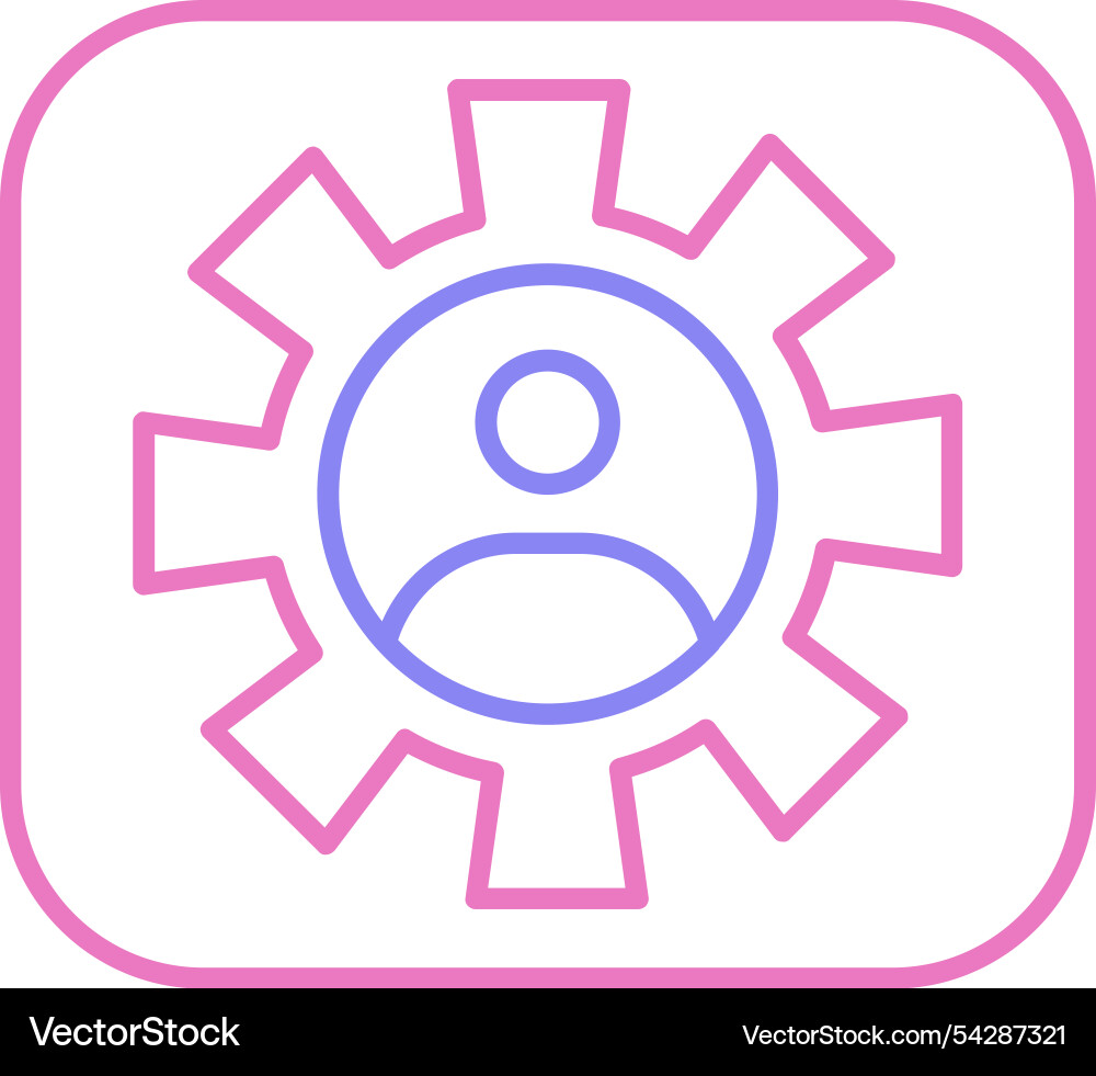 Setting line two colour icon Vector Image