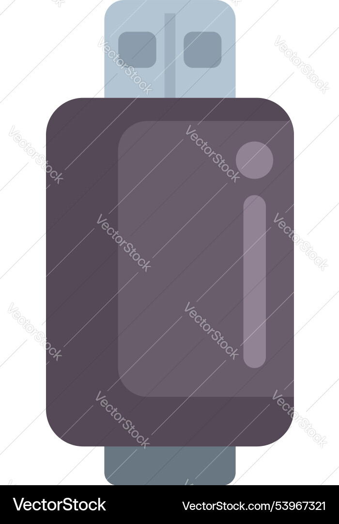 Simple flash drive icon showing data storage vector image