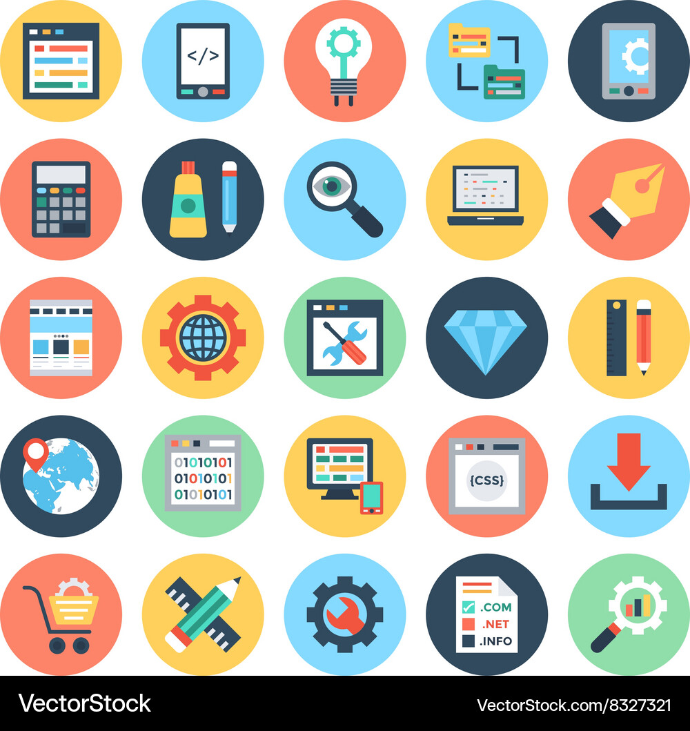 Web design and development 2 Vector Image