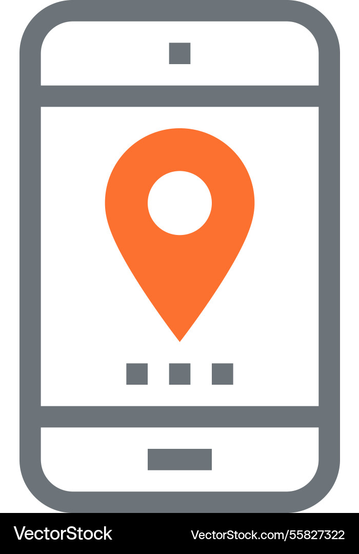 Gps navigation flat line web icon concept Gps navigation flat line web icon concept vector image