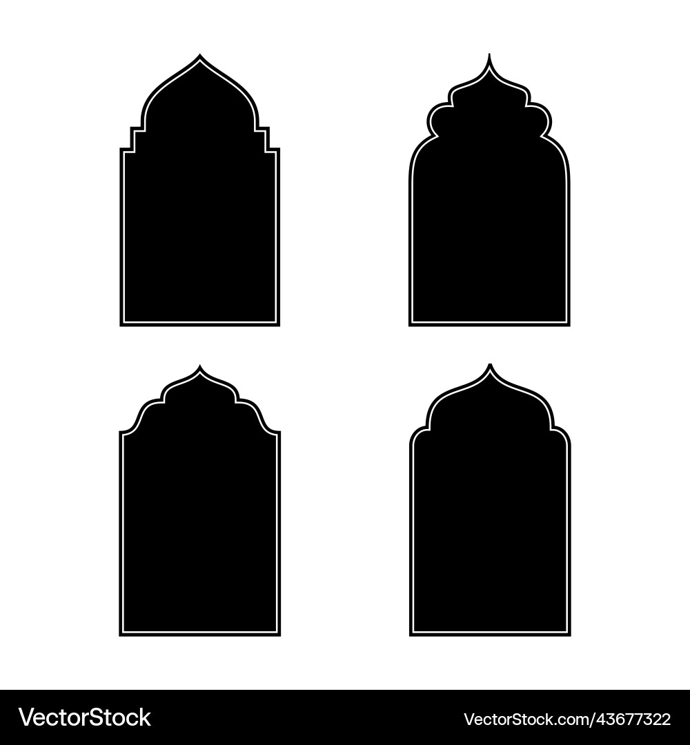 Set of islamic shape Royalty Free Vector Image