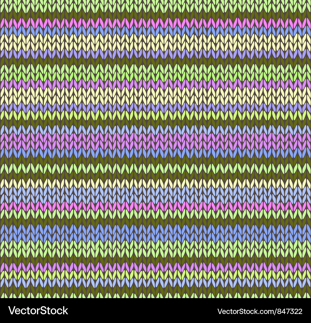 Stil nahtlose Farbe Strickmuster Vektorbild