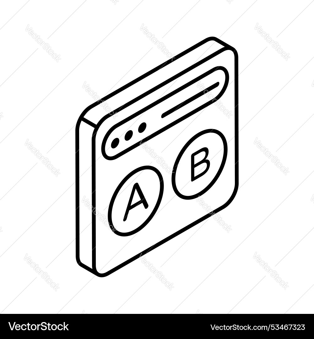 Ab testing vector image