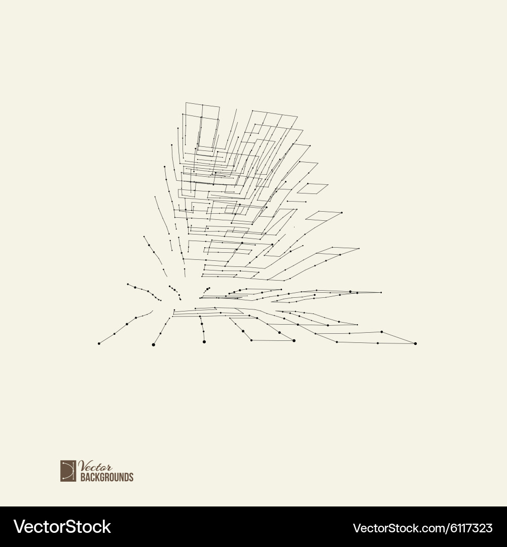 Geometric Wireframe Structure vector image
