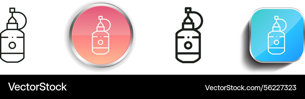 Liquid glue icon thin linear regular and button Liquid glue icon thin linear regular and button vector image