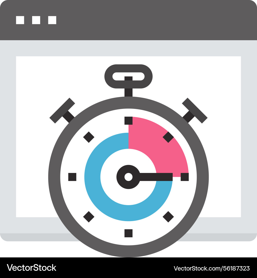 Page speed optimization flat web icon vector image