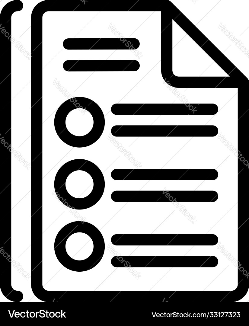 Text syllabus icon outline style Text syllabus icon outline style vector image