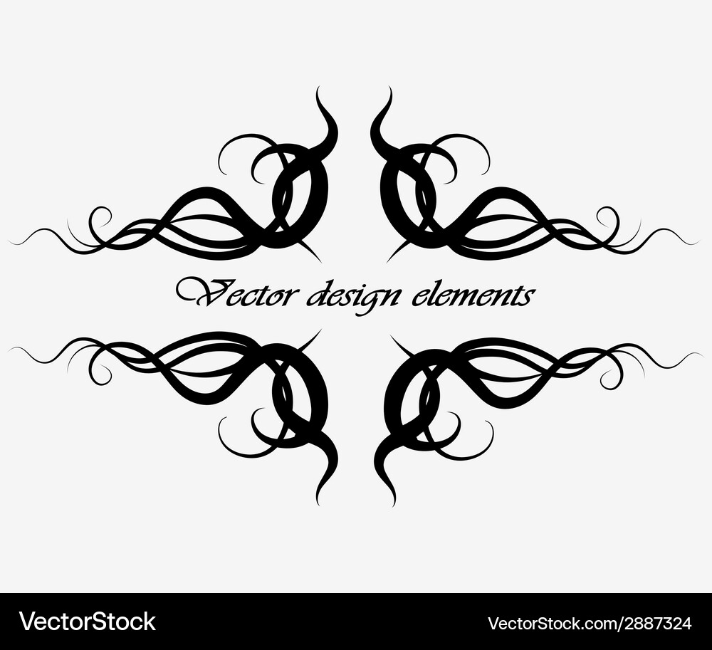 Calligraphic patterns Vector Image