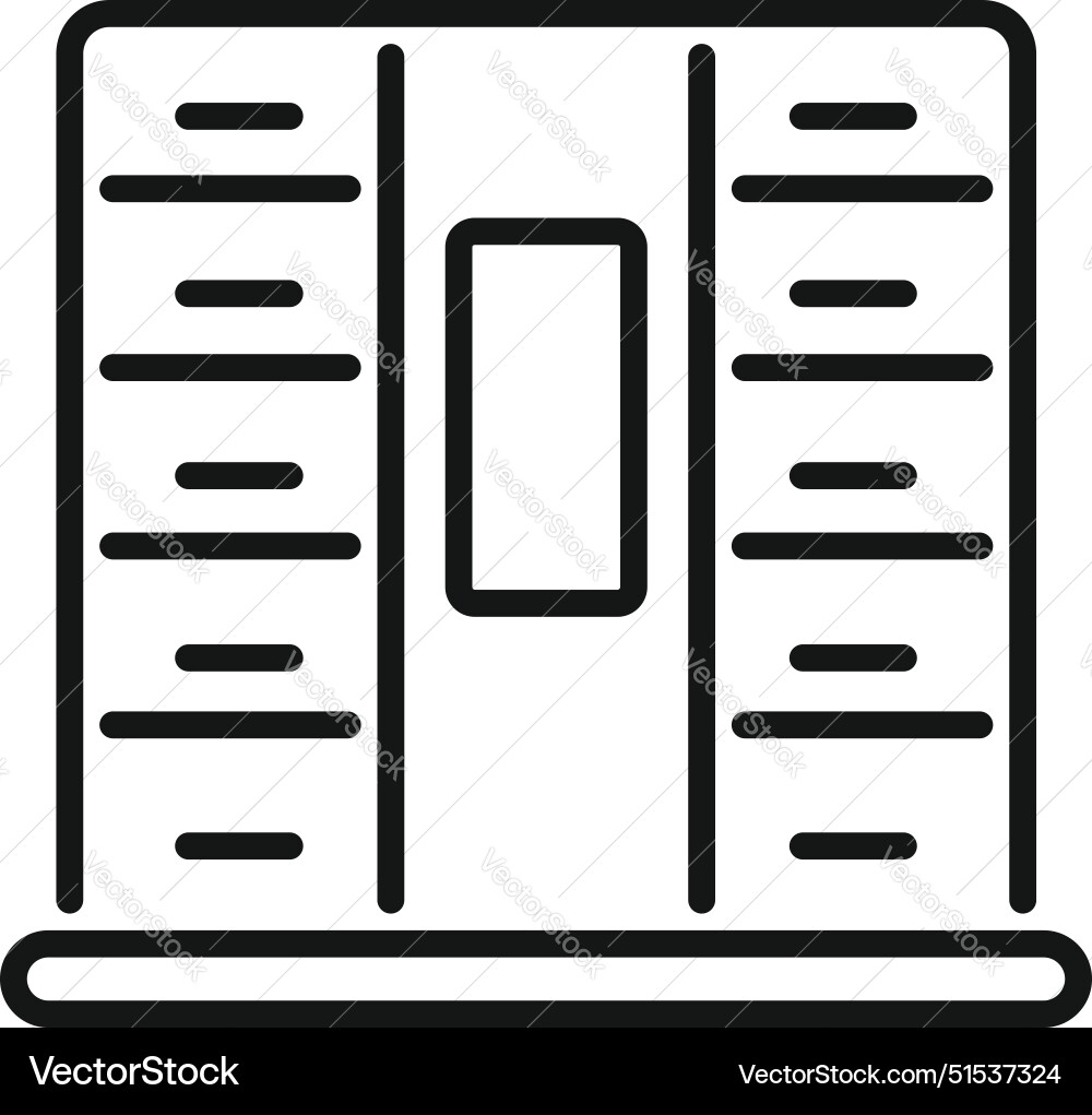 Data center server rack storing information Data center server rack storing information vector image