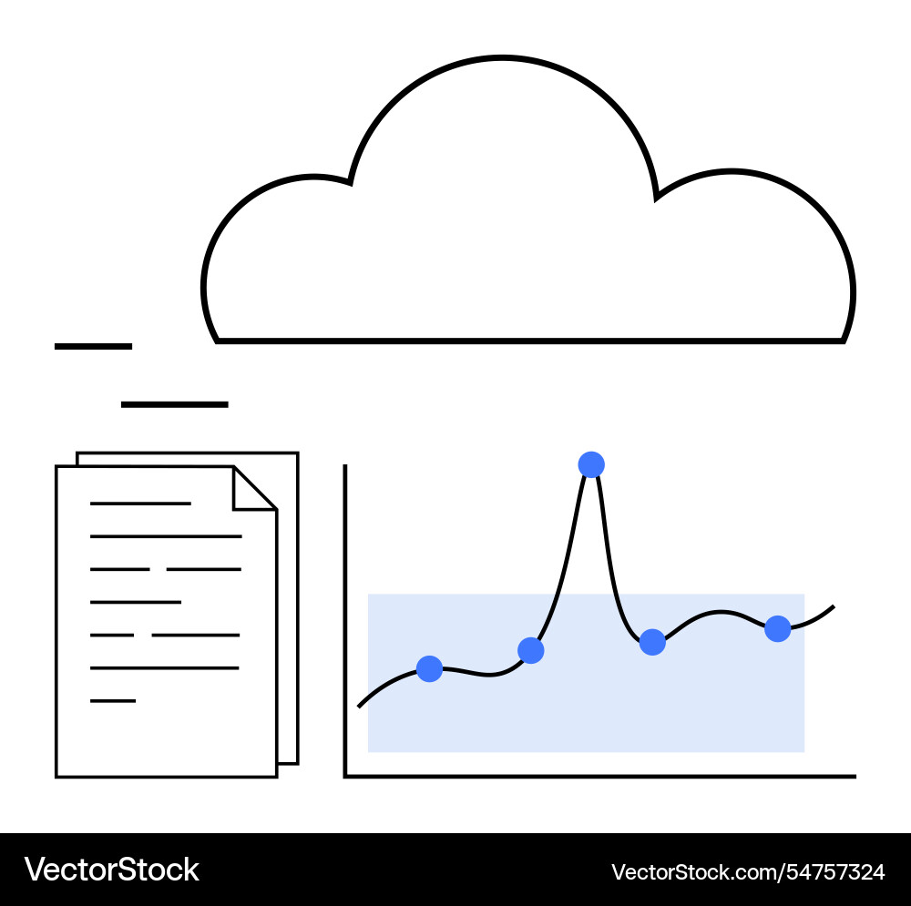 Digital cloud storage and data analytics secure Digital cloud storage and data analytics secure vector image