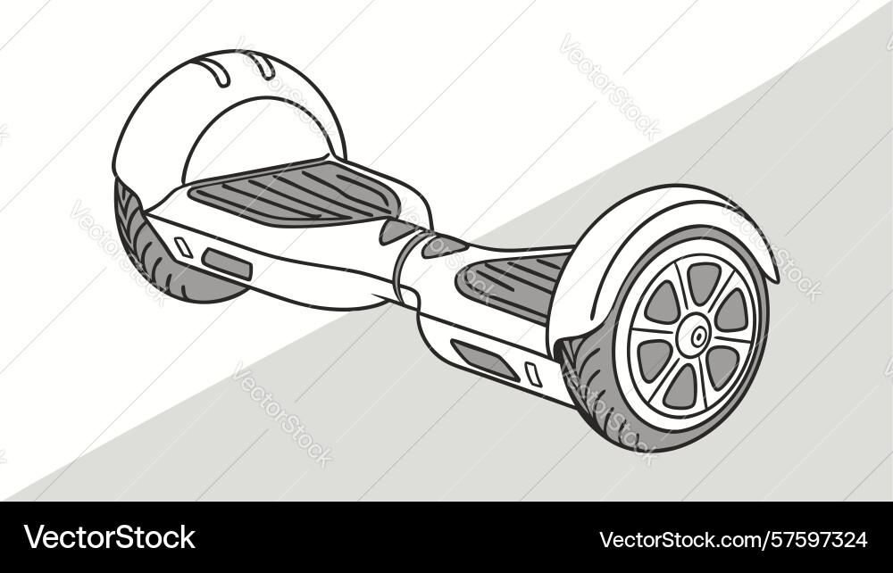 Dynamic hoverboard for future mobility design Vector Image