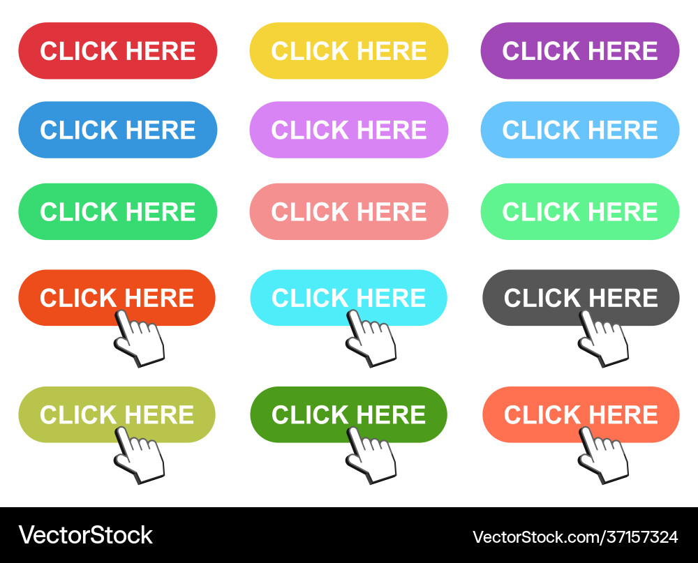 Modern Click Here Button Vector Image