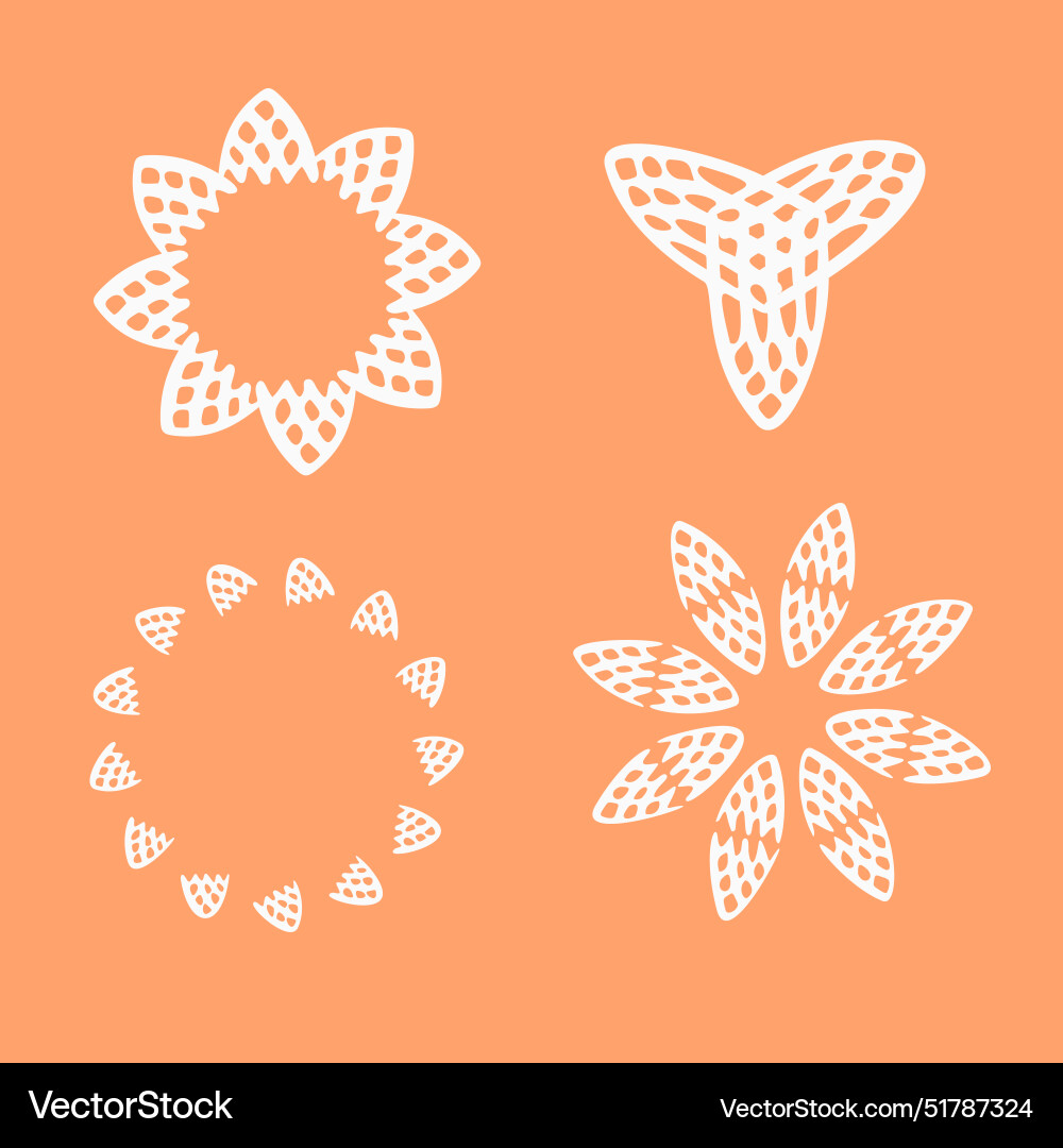 Peach fuzz botanical set texture motif Peach fuzz botanical set texture motif vector image