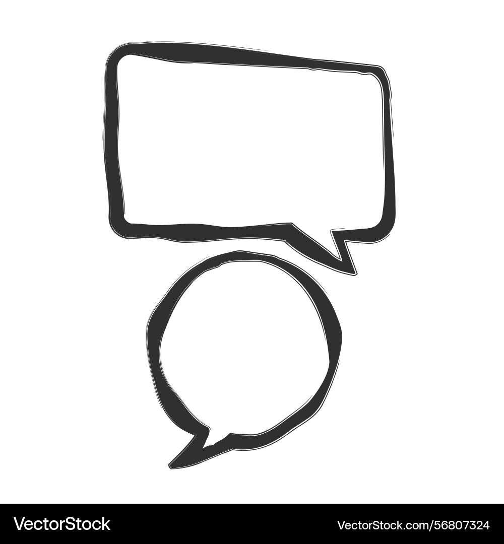 Speech bubble icons in rectangular vector image
