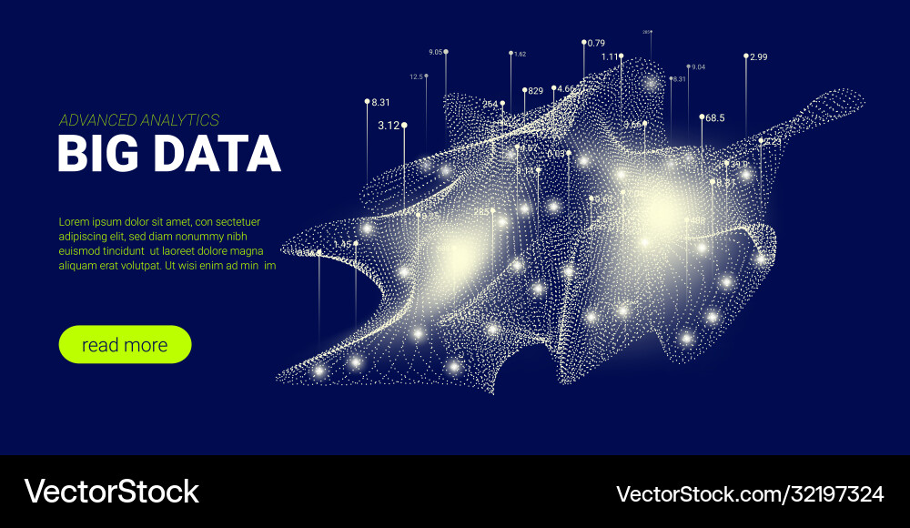 Technology background big data stream Technology background big data stream vector image