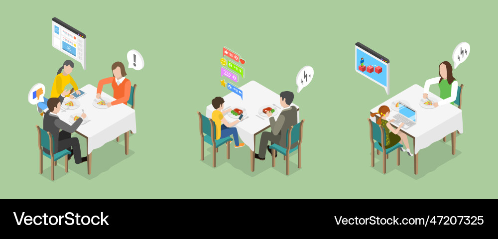 3d isometric flat conceptual Royalty Free Vector Image