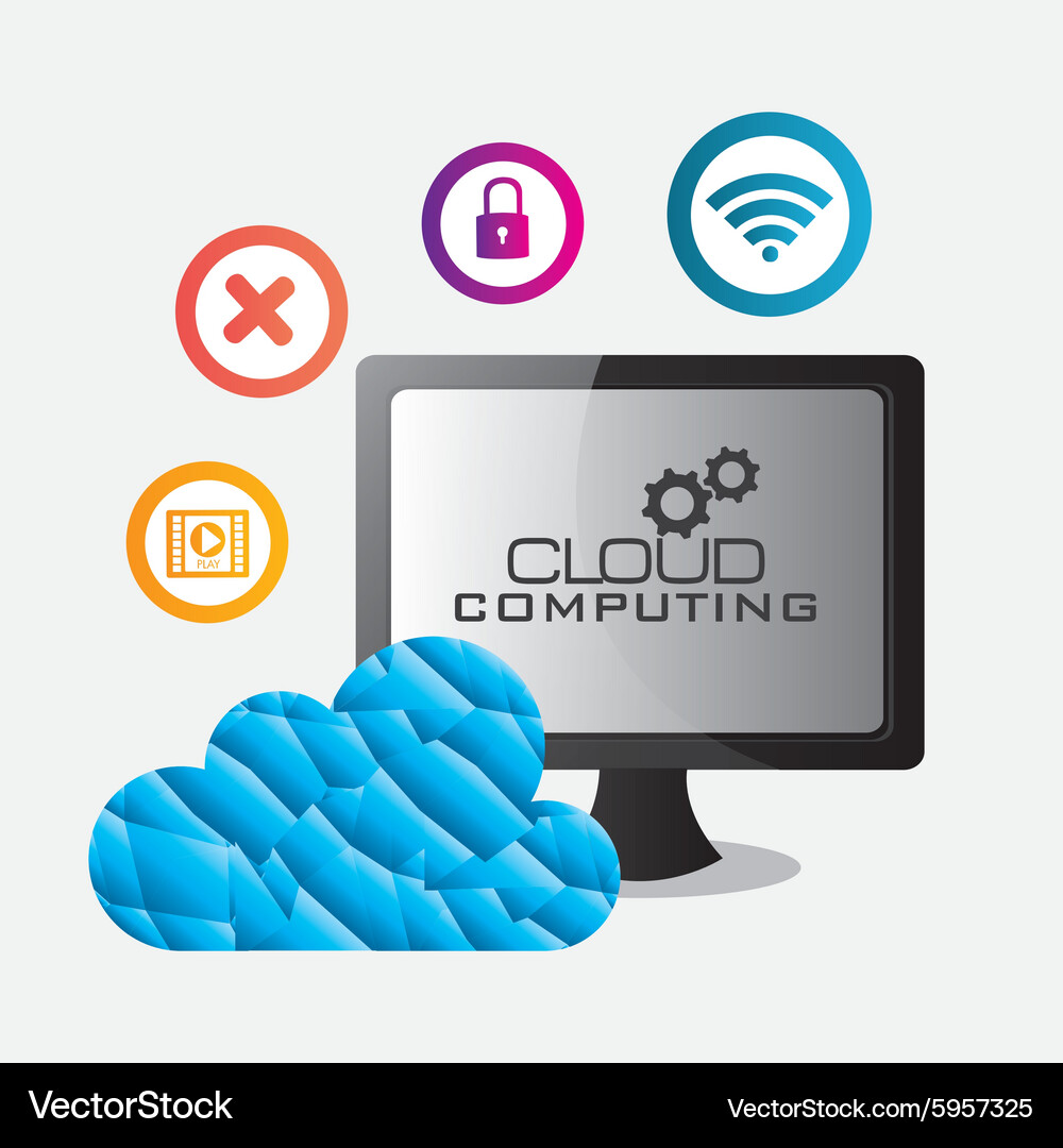 Cloud computing design Vector Image