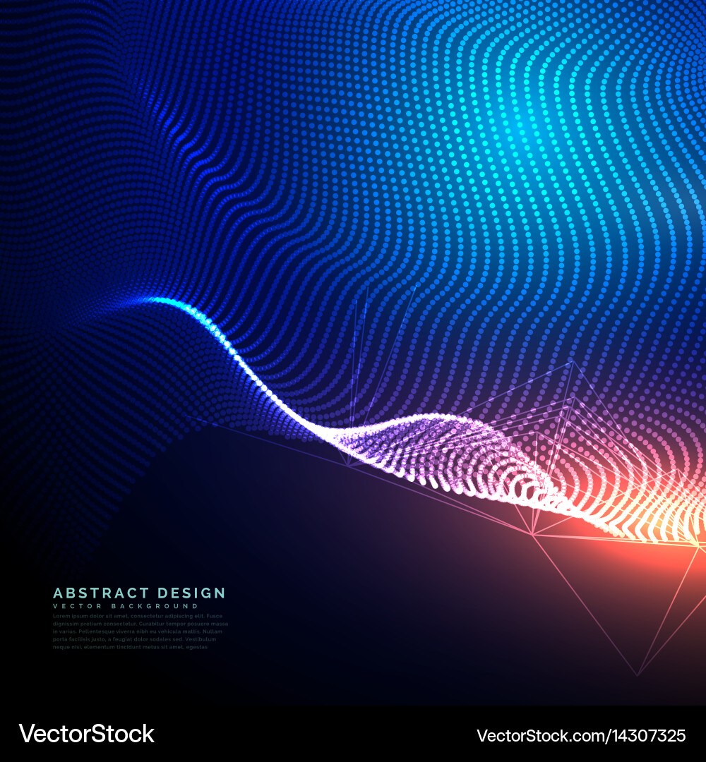 Dynamic Technology Background - Dots & Particles vector image