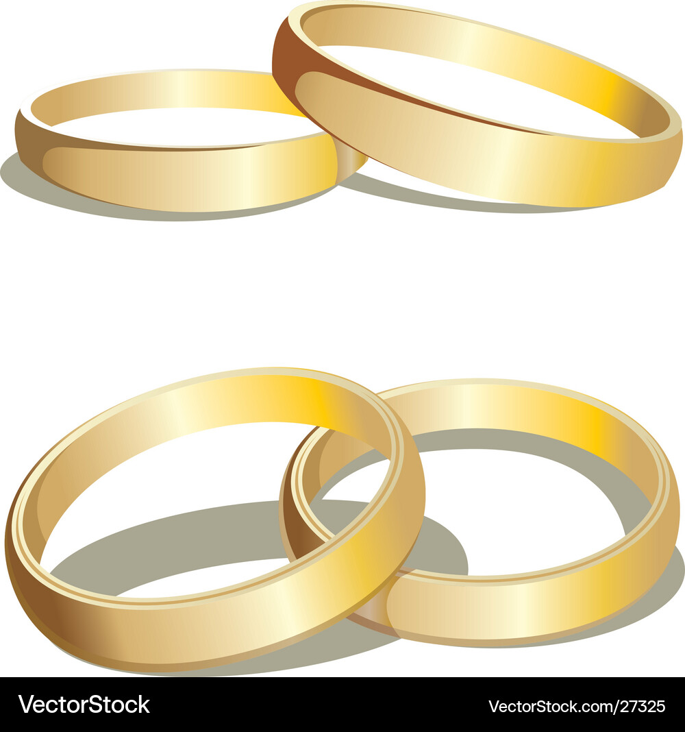 Elegant Wedding Rings Vector Image