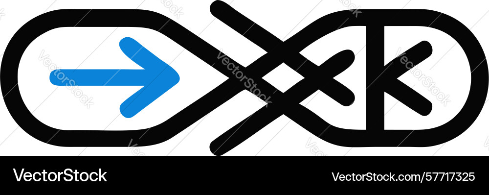 Interlocking arrows abstract network connectivity vector image