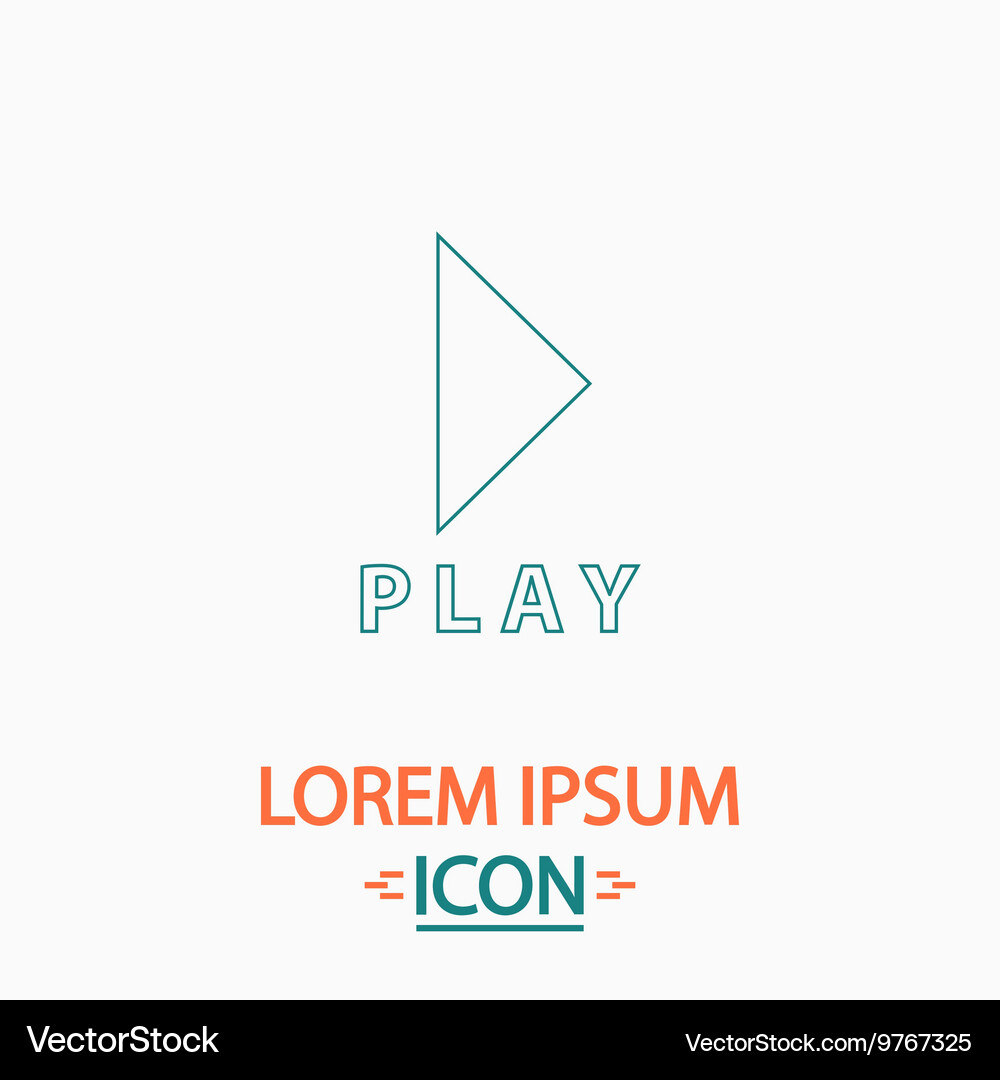 Play button computer symbol Play button computer symbol Vector Image