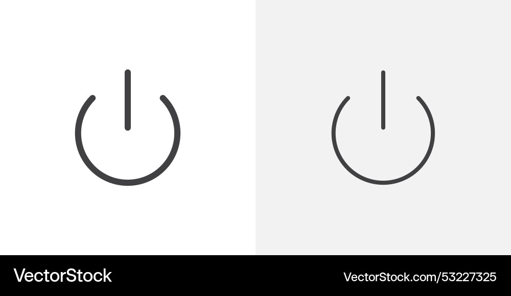 Power icon flat and simple set design vector image
