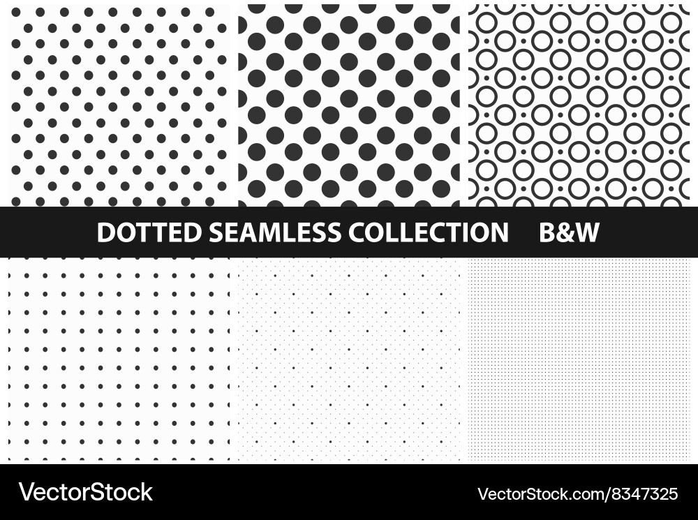 Simple dotted patterns seamless vector image