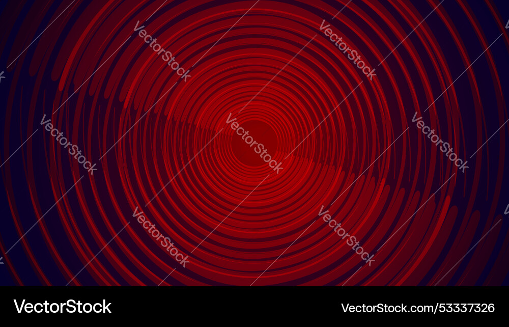 A deep red spiral pattern with concentric circles Vector Image