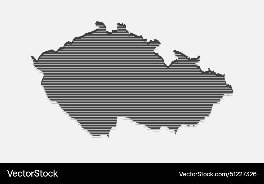 Abstract map czech parallel grey lines Abstract map czech parallel grey lines Vector Image