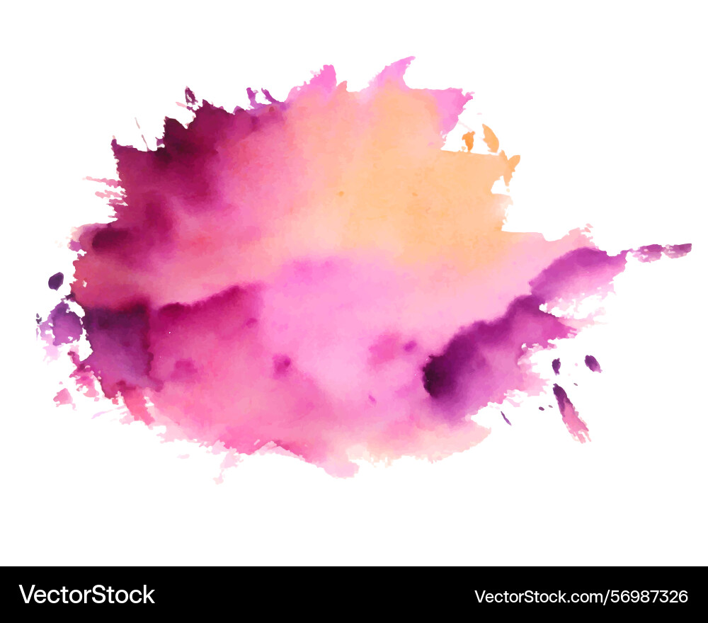 Abstract pink watercolor ink spot texture Vector Image