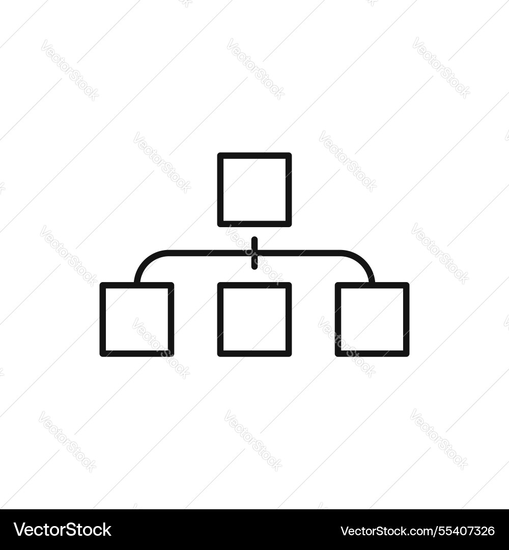 Chart tree icon simple thin line Vector Image