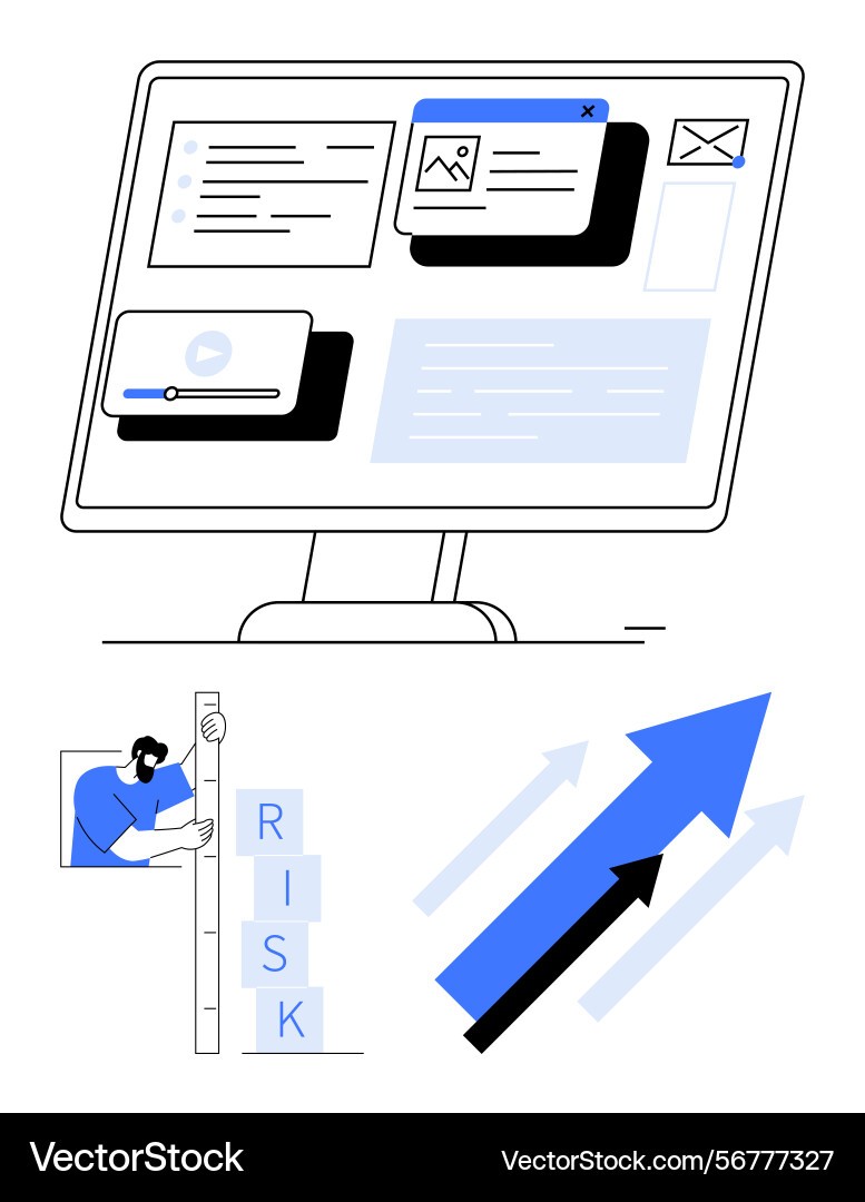 Digital dashboard with analytical insights vector image