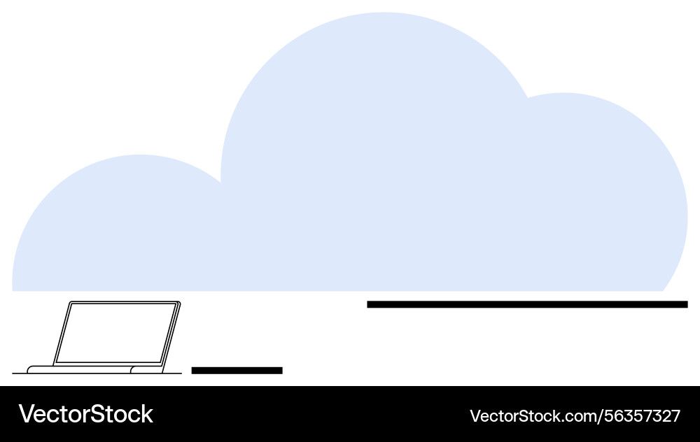 Minimalist representation of cloud computing Vector Image