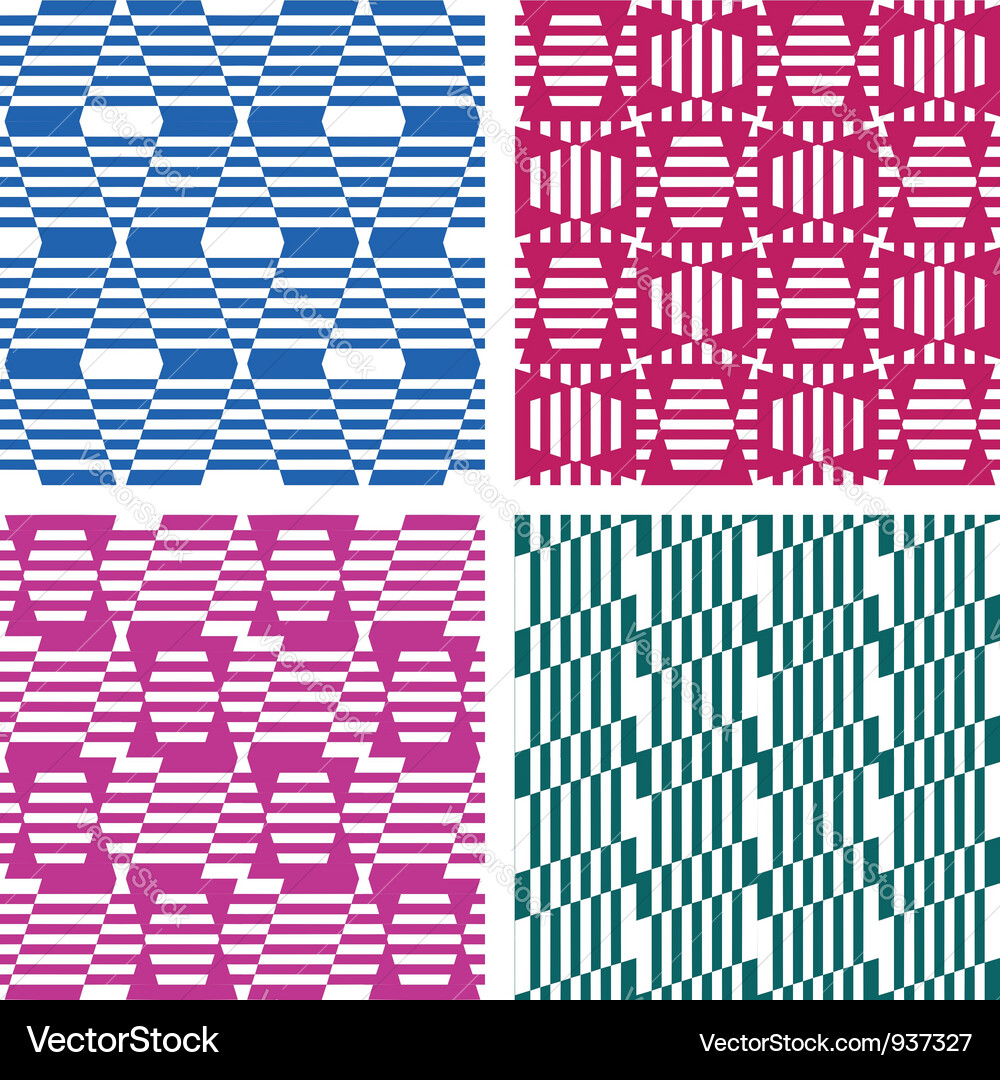 Seamless patterns set Vector Image