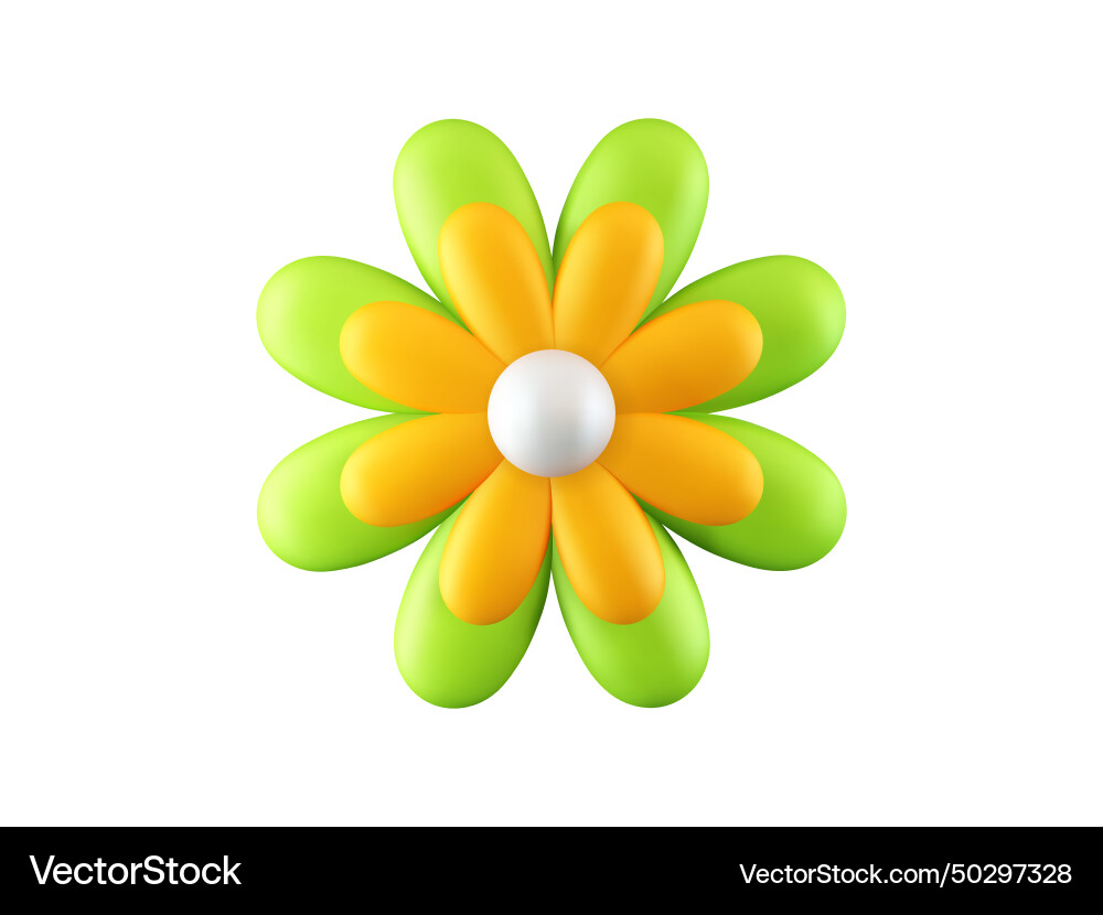 3D Flower Icon Set (50297328) – Royalty-Free Vector | VectorStock