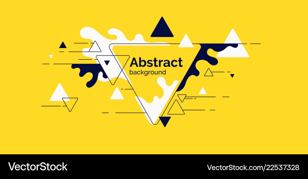 Abstract blobs and geometric shapes on a yellow Abstract blobs and geometric shapes on a yellow vector image