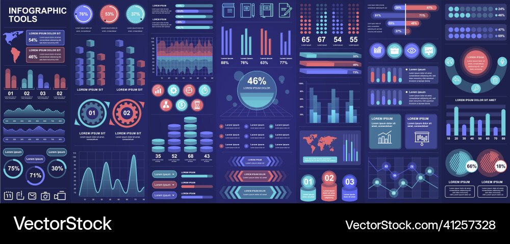 Bundle infographic ui ux kit elements Bundle infographic ui ux kit elements vector image