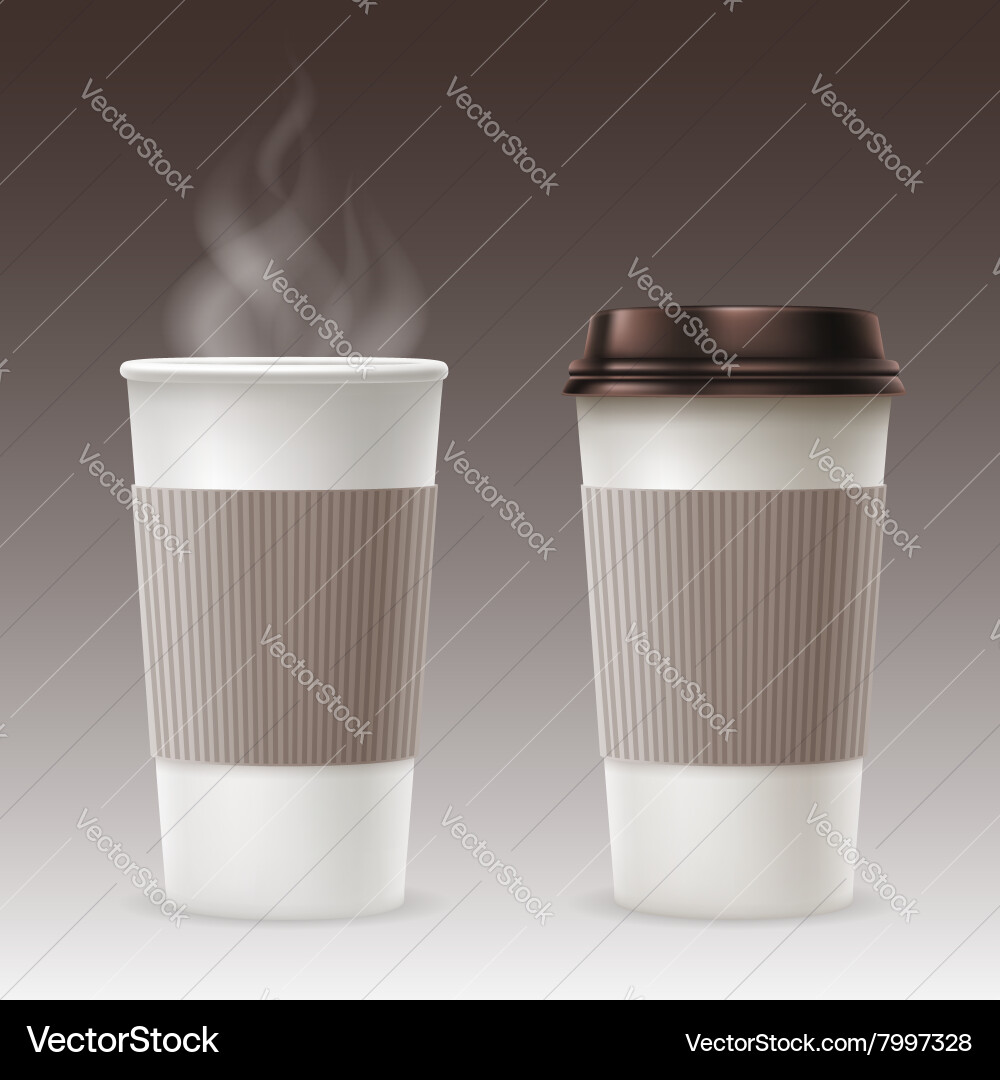 Coffee paper cup Royalty Free Vector Image - VectorStock