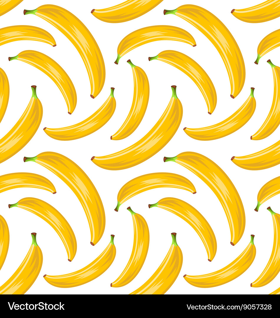 Seamless stylish pattern with ripe bananas fruit Vector Image