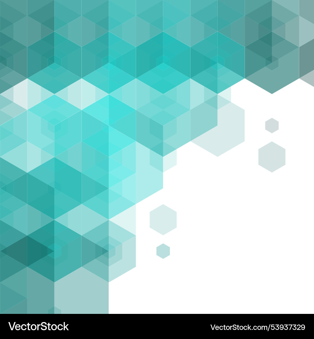 Abstract blue hexagons background Royalty Free Vector Image