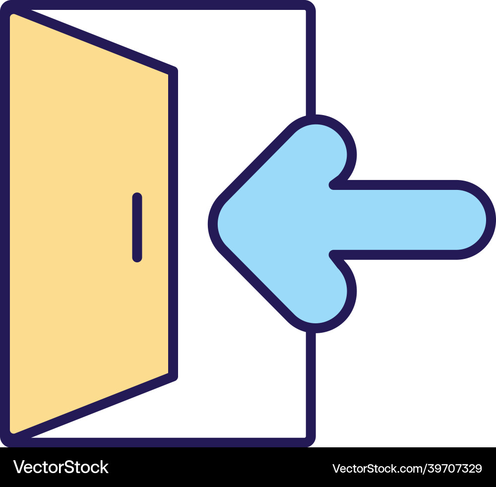 Exit rgb color icon Exit rgb color icon Vector Image