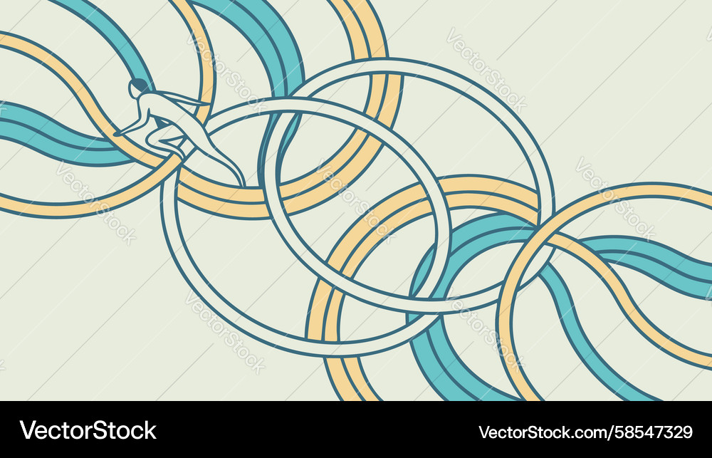 Interlocking Circles Pattern Vector Image