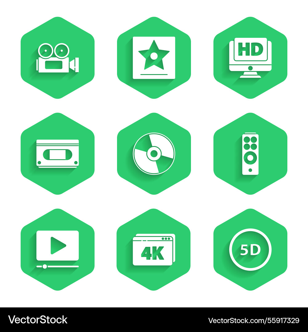 Set cd oder dvd disk online spielen video mit 4k 5d Set cd oder dvd disk online spielen video mit 4k 5d vektorbild
