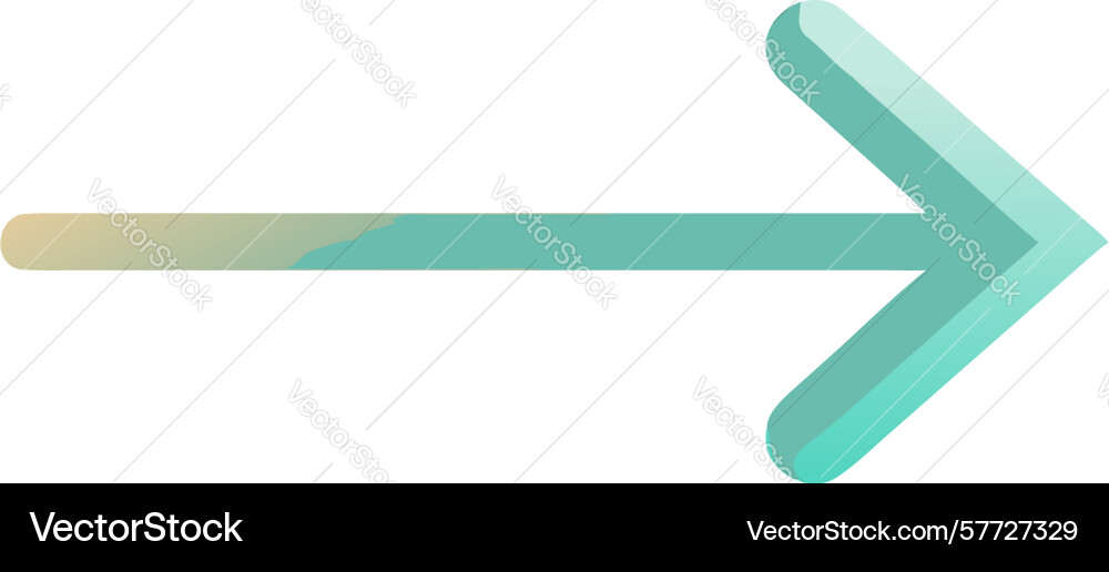 Simple flat right arrow icon for uiux navigation vector image