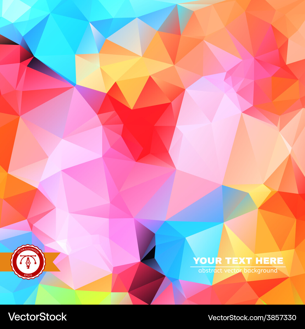 Abstract colorful triangles background Vector Image