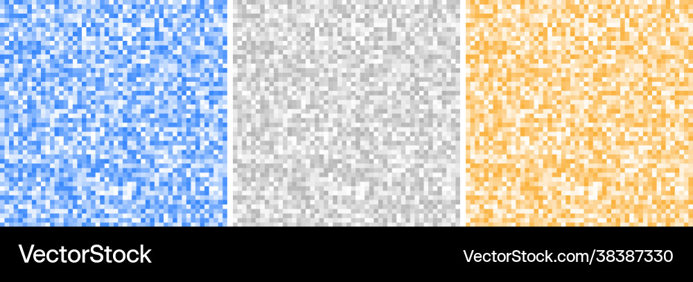 Abstract pixel backgrounds set pattern vector image