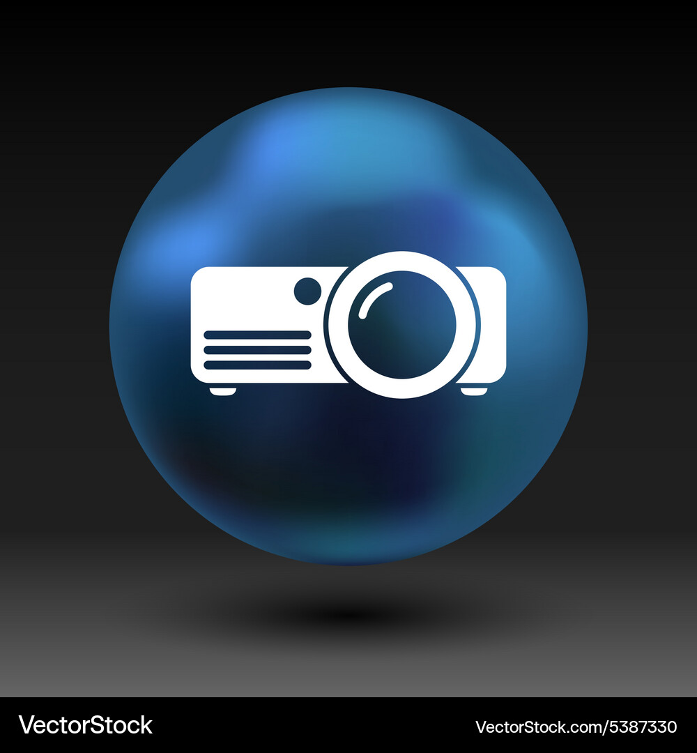 Projector icon rounded squares button Vector Image