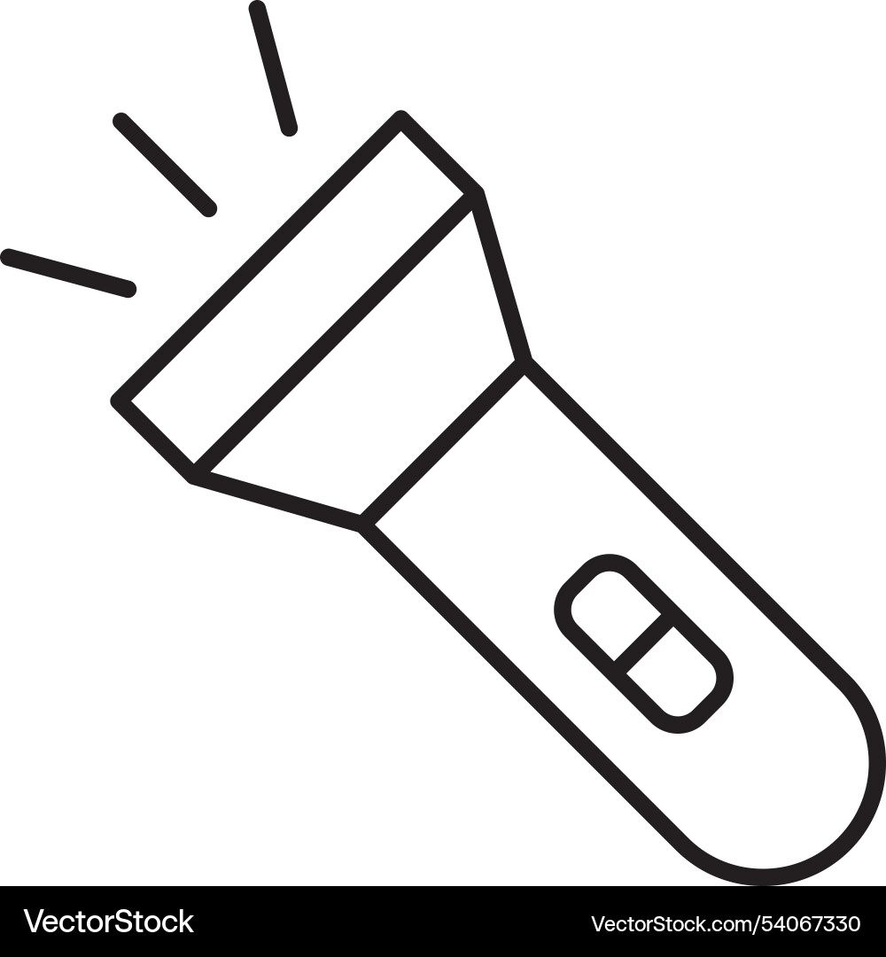 Torch line icon design Vector Image