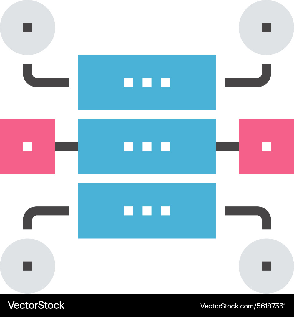 Data structure flat web icon Data structure flat web icon vector image