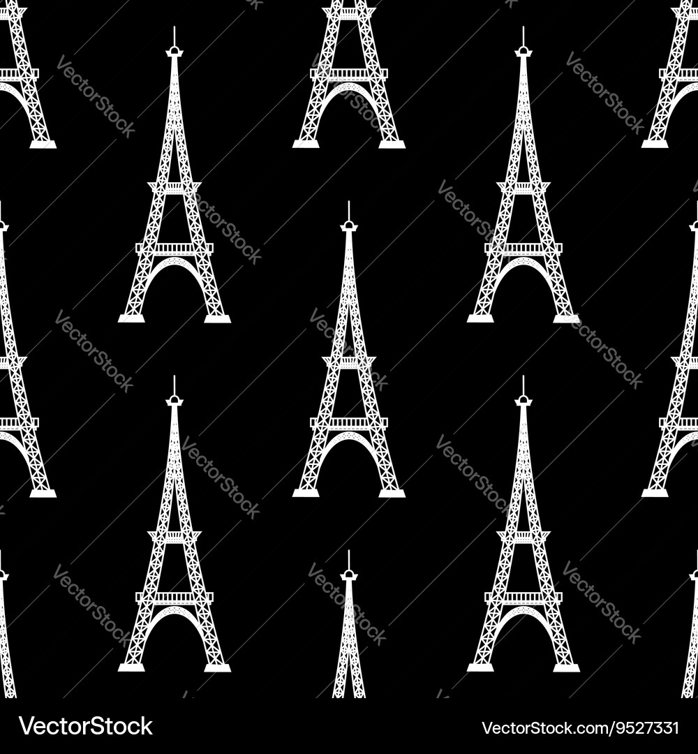 Eiffel tower seamless background Vector Image